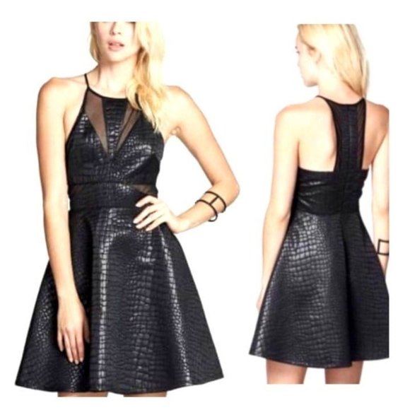 Anthropologie Dresses & Skirts - NWT Anthro ASTR Alligator Leather Mesh Lined Dress